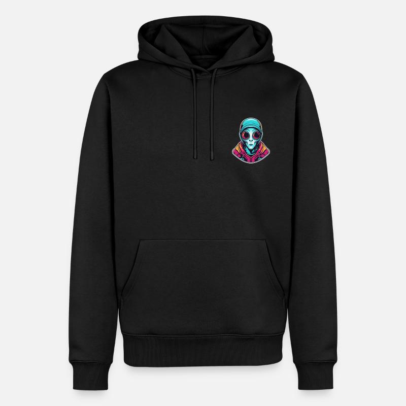 ALIEN.ENKO - Männer Premium Bio Hoodie - Schwarz