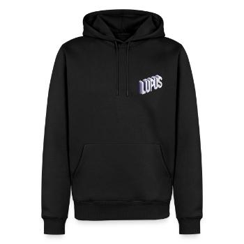 Lupus 3D - Sweat à capuche Premium bio Homme - noir - Devant - Nico (187cm)