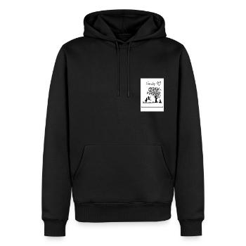 Family - Männer Premium Bio Hoodie - Schwarz - Vorne - Nico (187cm)