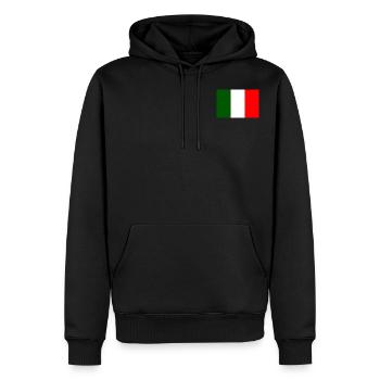 italienische Flagge - Männer Premium Bio Hoodie - Schwarz - Vorne - Nico (187cm)
