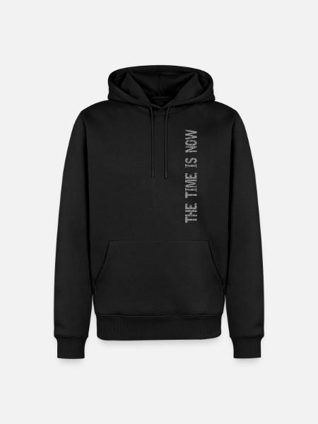 The time is now - Men’s Premium Organic Hoodie - black