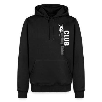 TWIRLING BAND-STICK - Men’s Premium Organic Hoodie - black - Front - Nico (187cm)