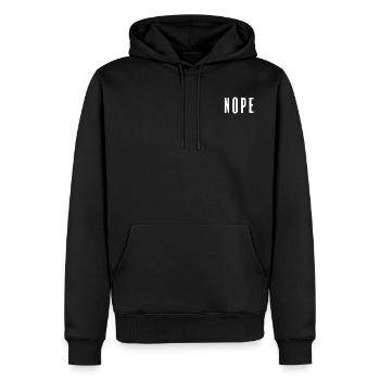 Nope Nein No Nö - Männer Premium Bio Hoodie - Schwarz - Vorne - Nico (187cm)