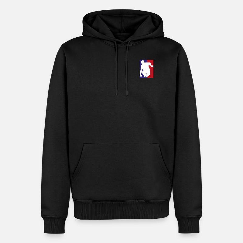 Logo pétanque - Sweat à capuche Premium bio Homme - noir