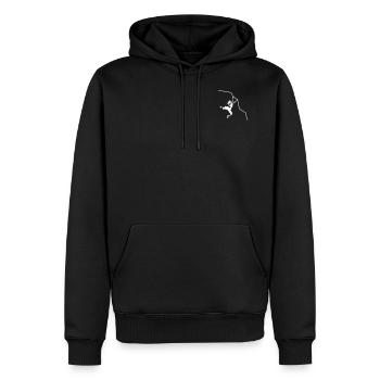 Frau in der Wand hell - Männer Premium Bio Hoodie - Schwarz - Vorne - Nico (187cm)