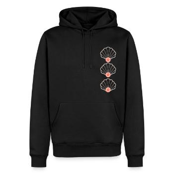 COQUILLE ET LA PERLE DE L'OCEAN - SWEATS TSHIRTS - Sweat à capuche Premium bio Homme - noir - Devant - Nico (187cm)