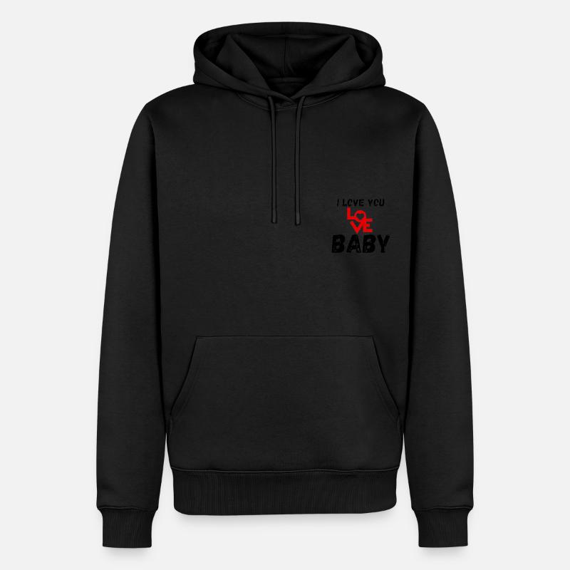 I LOVE YOU - Sweat à capuche Premium bio Homme - undefined