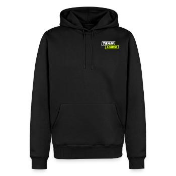 CHEF D'ÉQUIPE - Sweat à capuche Premium bio Homme - noir - Devant - Nico (187cm)
