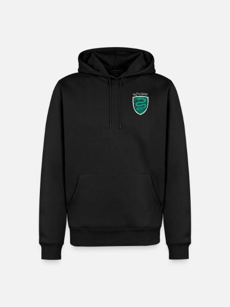 Harry Potter Slytherin Logo small - Mannen Premium Bio hoodie - zwart