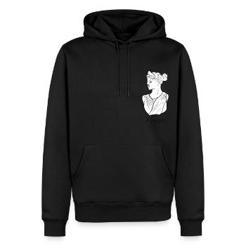 Άρτεμις - Männer Premium Bio Hoodie - Schwarz - Vorne - Nico (187cm)
