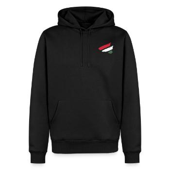 Ungarn Streifen - Männer Premium Bio Hoodie - Schwarz - Vorne - Nico (187cm)