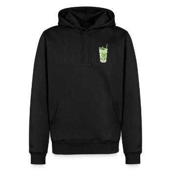 Limetten-Minz Mojito Illustration - Männer Premium Bio Hoodie - Schwarz - Vorne - Nico (187cm)