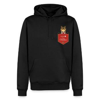 Merry Christmas - Männer Premium Bio Hoodie - Schwarz - Vorne - Nico (187cm)