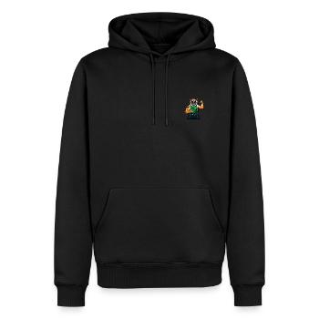 HSG Alumni 85 - Men’s Premium Organic Hoodie - black - Front - Nico (187cm)