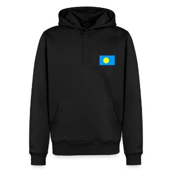 Palau Flagge - Männer Premium Bio Hoodie - Schwarz - Vorne - Nico (187cm)