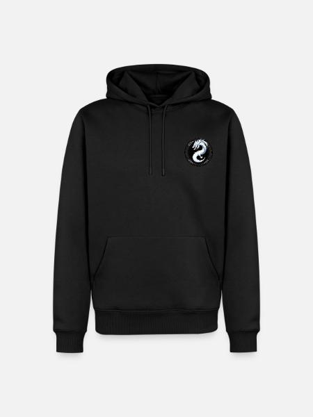 Drachen-Logo - Männer Premium Bio Hoodie - Schwarz