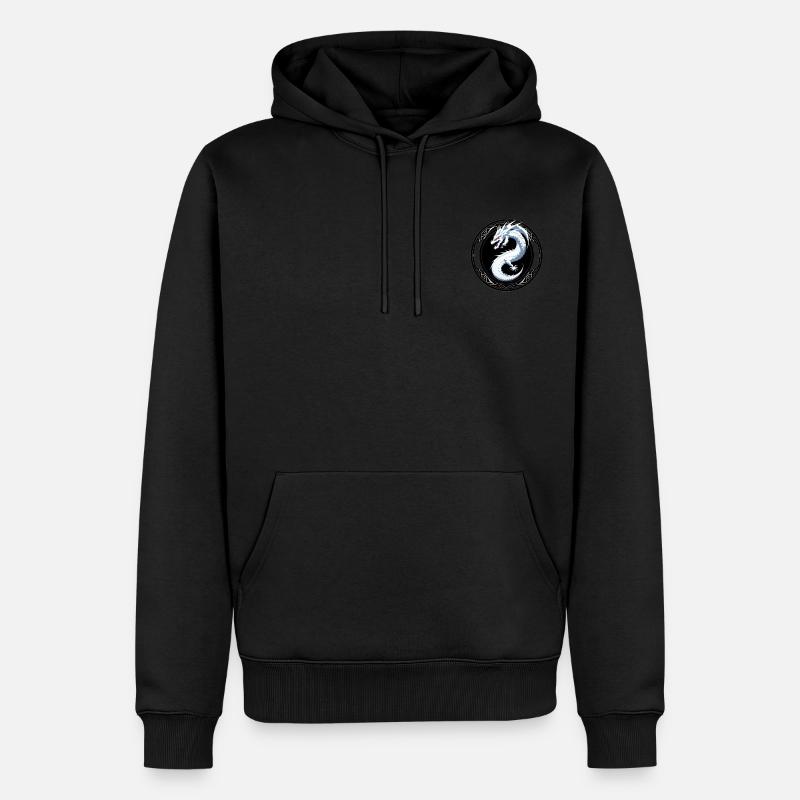 Logo du dragon - Sweat à capuche Premium bio Homme - noir