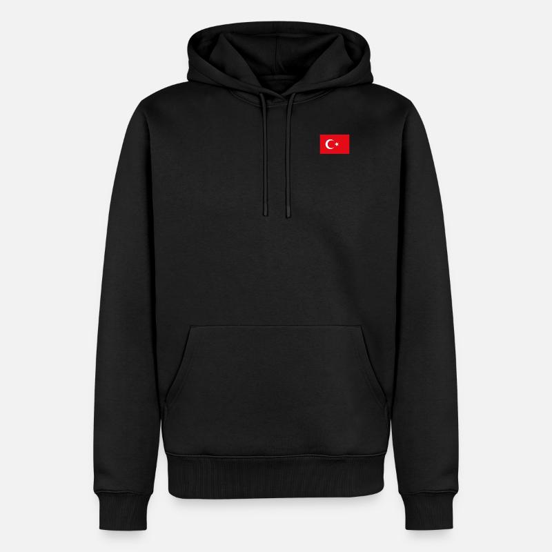 Drapeau turc - Sweat à capuche Premium bio Homme - noir