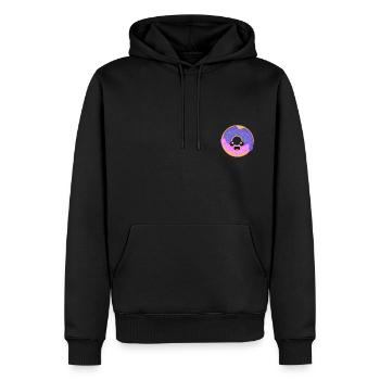 Beau beignet heureux ! - Sweat à capuche Premium bio Homme - noir - Devant - Nico (187cm)