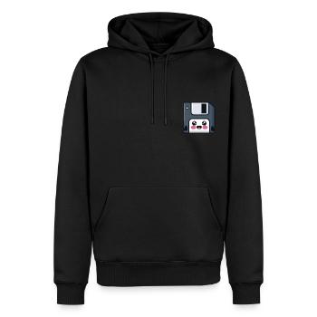 Diskette! Nostalgische Technik! - Männer Premium Bio Hoodie - Schwarz - Vorne - Nico (187cm)