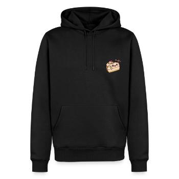 Liebevolles Stück Kuchen - Männer Premium Bio Hoodie - Schwarz - Vorne - Nico (187cm)