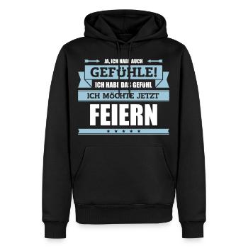 Lustiger Party Spruch - Männer Premium Bio Hoodie - Schwarz - Vorne - Nico (187cm)
