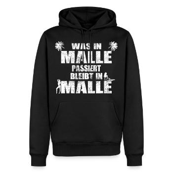Malle Mallorca vacances - Sweat à capuche Premium bio Homme - noir - Devant - Nico (187cm)