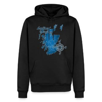 Écosse - Sweat à capuche Premium bio Homme - noir - Devant - Nico (187cm)