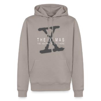 Xmas - Männer Premium Bio Hoodie - Taupe - Vorne - Nico (187cm)