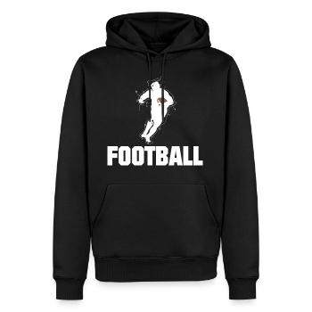 FOOTBALL - Sweat à capuche Premium bio Homme - noir - Devant - Nico (187cm)