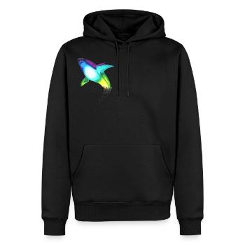 shark - Men’s Premium Organic Hoodie - black - Front - Nico (187cm)