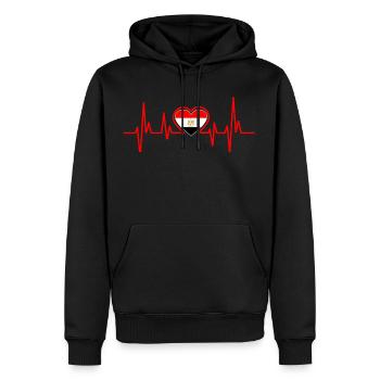 Egypte - Sweat à capuche Premium bio Homme - noir - Devant - Nico (187cm)