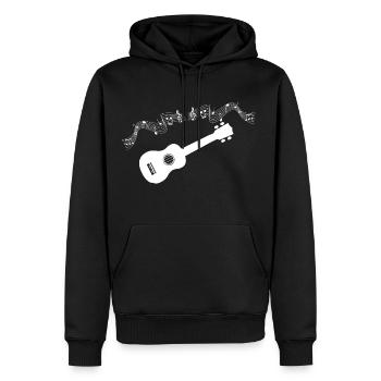Ukulele - Männer Premium Bio Hoodie - Schwarz - Vorne - Nico (187cm)