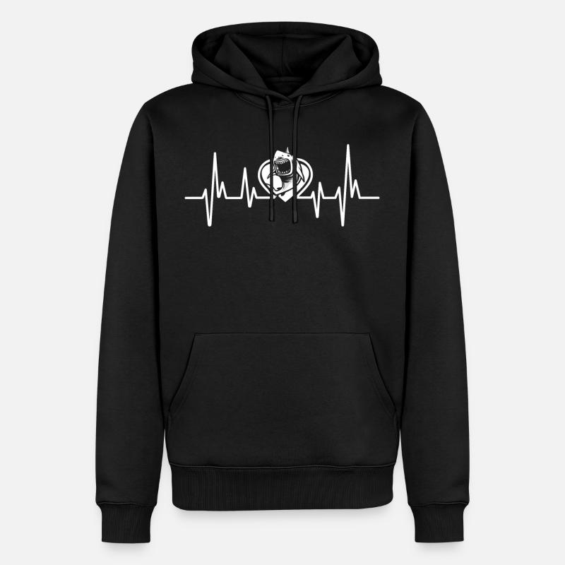 Haifisch - Männer Premium Bio Hoodie - Schwarz