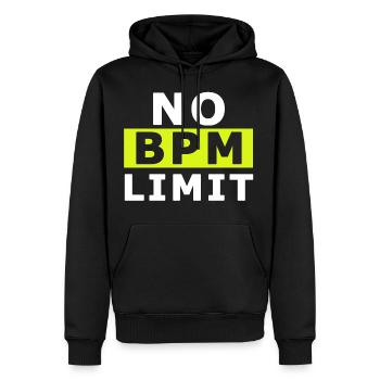 NO BPM Limit Rave Techno Party Berlin EDM Electro - Sweat à capuche Premium bio Homme - noir - Devant - Nico (187cm)