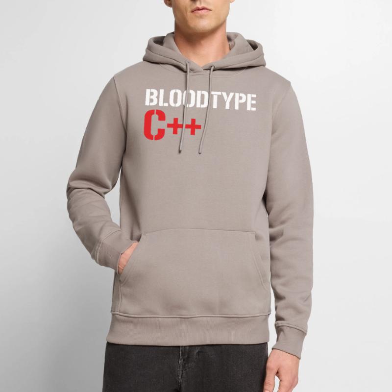 Computer science programmer Bloodtype C ++ saying Men’s Premium Organic Hoodie