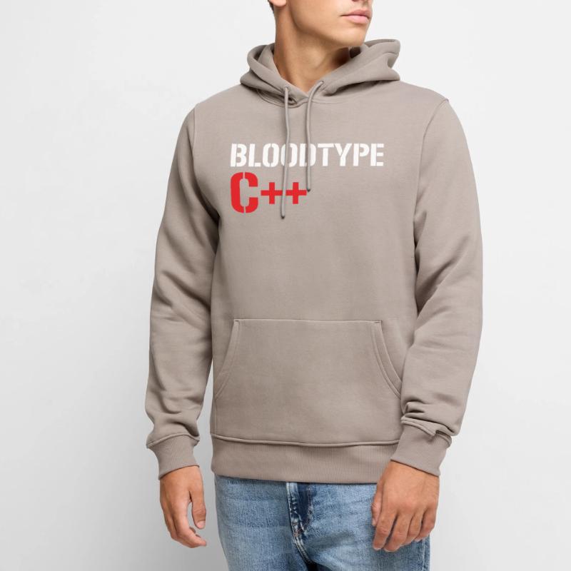 Computer science programmer Bloodtype C ++ saying Men’s Premium Organic Hoodie