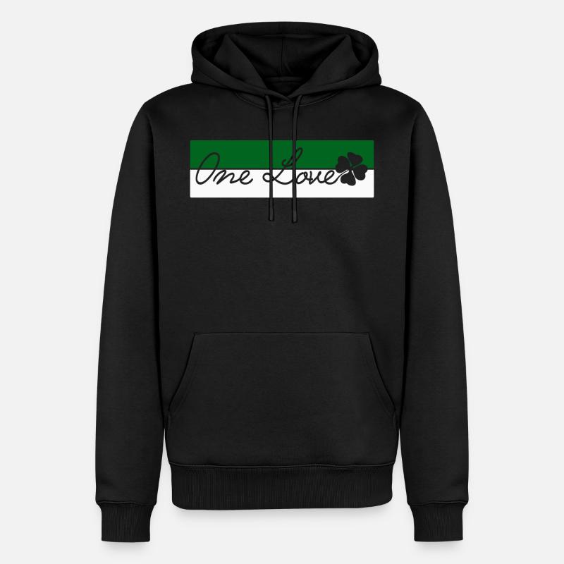 UN AMOUR - Sweat à capuche Premium bio Homme - noir