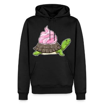 Schildkröte Zuckerguss - Männer Premium Bio Hoodie - Schwarz - Vorne - Nico (187cm)