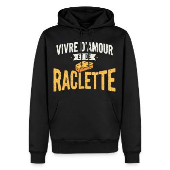 Raclette Käse Geschenk Humor Winter Savoyen - Männer Premium Bio Hoodie - Schwarz - Vorne - Nico (187cm)