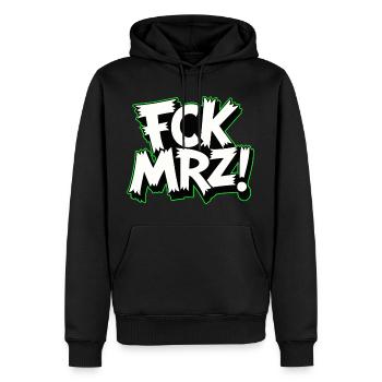 Slogan de protestation politique FCK Mar - Sweat à capuche Premium bio Homme - noir - Devant - Nico (187cm)