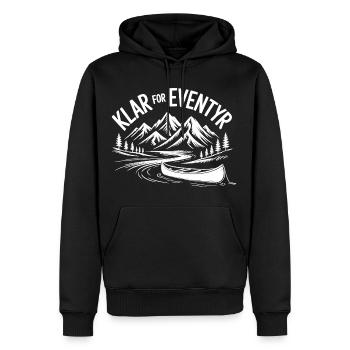 Prêts pour l'aventure : Montagnes et kayak - Sweat à capuche Premium bio Homme - noir - Devant - Nico (187cm)
