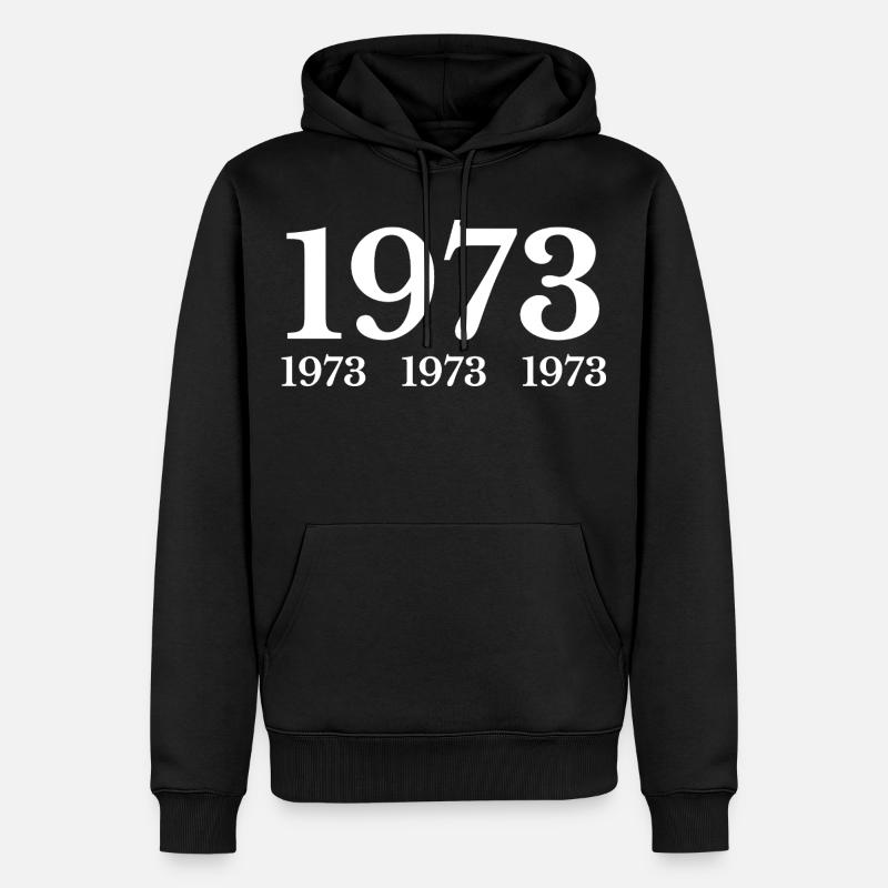 1973 - Männer Premium Bio Hoodie - Schwarz