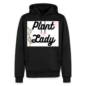 Écriture botanique de la Dame des Plantes - Sweat à capuche Premium bio Homme - noir - Devant - Nico (187cm)