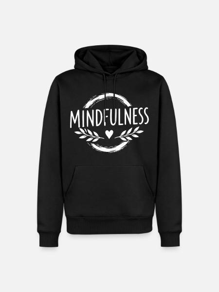 Mindfulness Achtsamkeit Selbstliebe Herzsymbol - Männer Premium Bio Hoodie - Schwarz