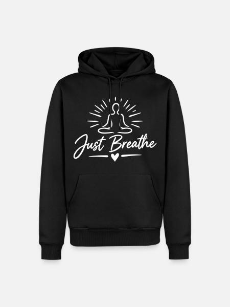 Yogasitz Achtsankeit Entspannung - Männer Premium Bio Hoodie - Schwarz
