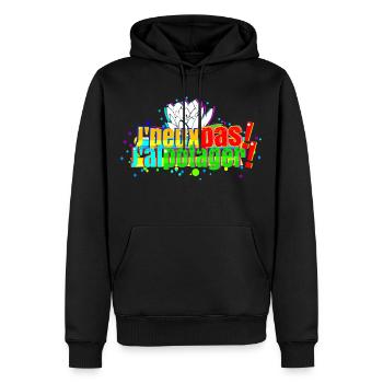 J'peux pas j'ai potager - Sweat à capuche Premium bio Homme - noir - Devant - Nico (187cm)