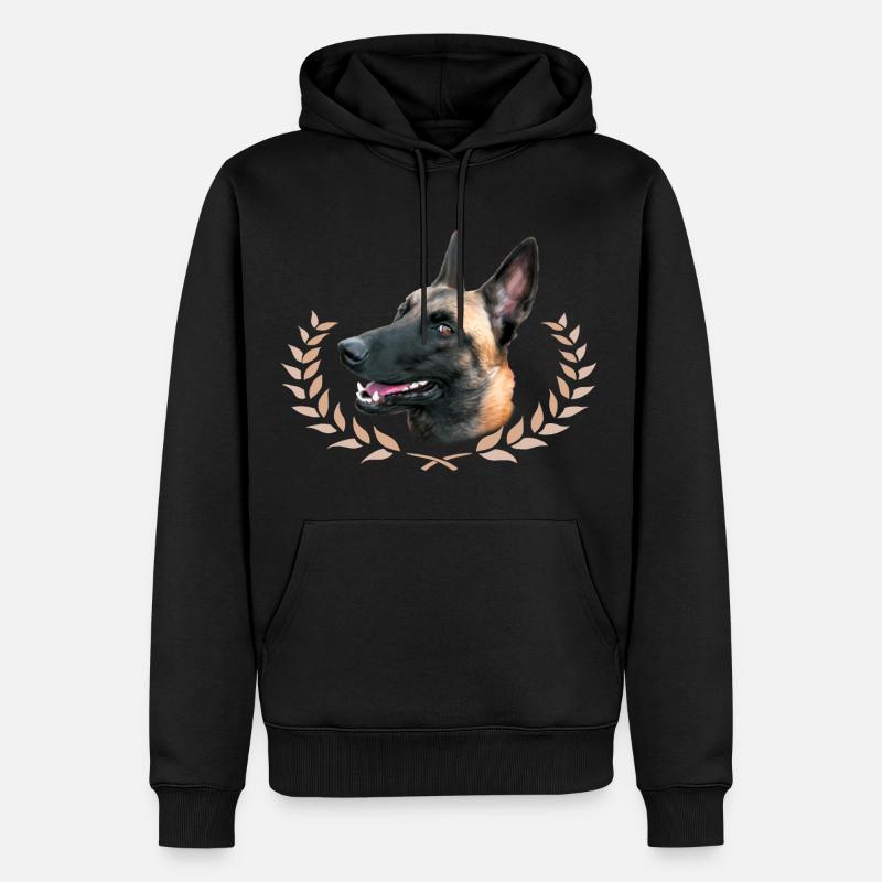 Der beste Malinois-Hund - Männer Premium Bio Hoodie - Schwarz