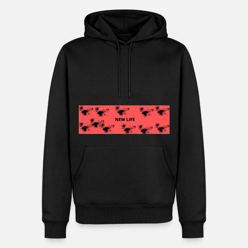 NEW LIFE 7 - Sweat à capuche Premium bio Homme - noir