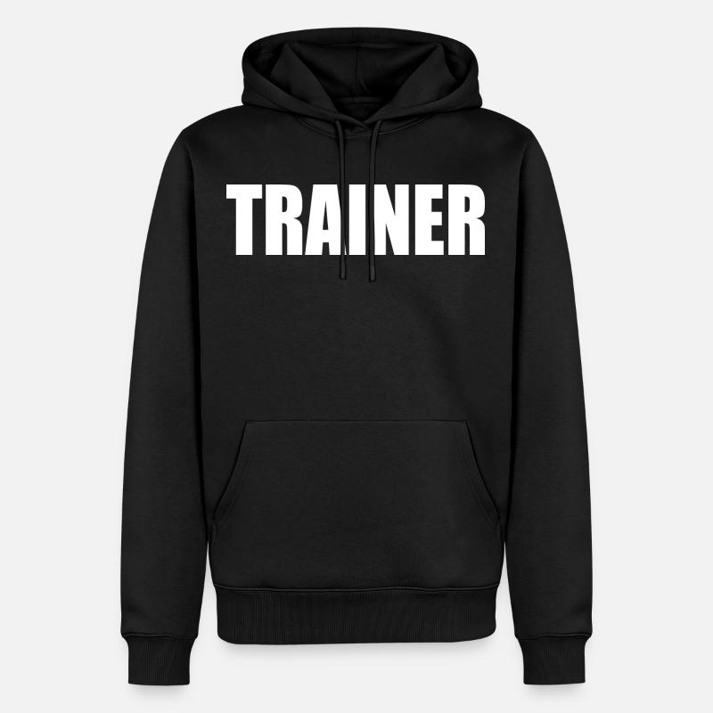 Trainer - Männer Premium Bio Hoodie - Schwarz